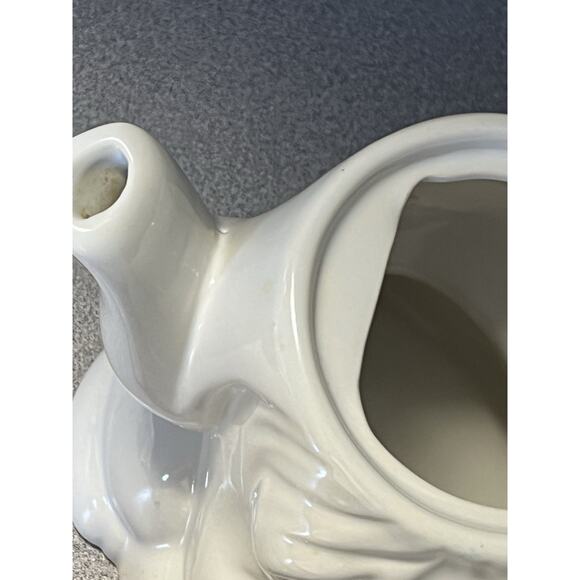 Vtg Teapot Sad Dog & Cap Fitz & Floyd 1984 OCI Omnibus 3 Cup White Ceramic - Picture 8 of 14